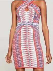NWT BCBGMaxAzria Padma Knit Crossover Halter Bandage Mini Dress Medium 2461
