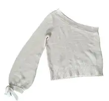 Becca Tilly x Bar III Cream Knit One Shoulder Sweater // Size M