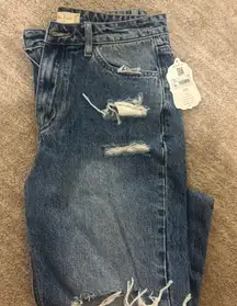 Altar'd State Blue Distressed Boyfriend Jeans