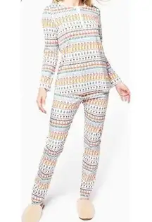 Roller Rabbit Bands Weave Pajama PJ Set in Woodland Animals Size Large