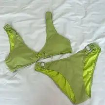 Green sparkly bikini