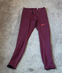 Nike Maroon Leggings SIZE S