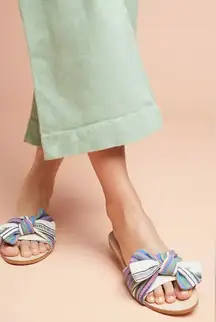 Anthropologie Striped + Knotted Sandals Size 9M