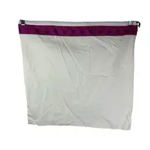 Tory Burch Dust Bag Drawstring Pouch Pink Purple‎ Geometric Logo Charm