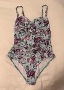 Floral Patterned  Bathing Suit