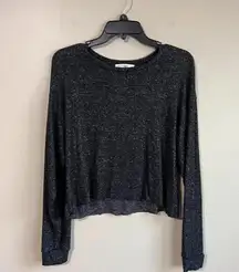 Antistar small long sleeve dark grey crop top