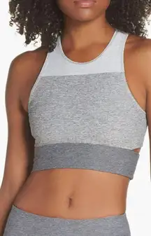 Outdoor Voices Women’s Slash back Crop Top Tri-Tone Grey Sz. Med
