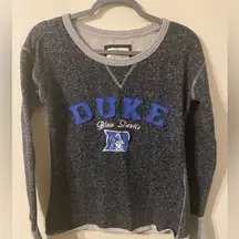 Colosseum Womens  Duke Blue Devils Gray Scoop Neck Pullover Sweatshirt Sz Medium