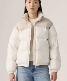 Levi’s Noe Western Puffer Jacket – Whisper White – Size XS – NWT