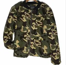 Sanctuary NWT  Camo Sherpa Bomber Jacket