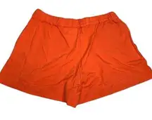 Saks Fifth Avenue Majestic Filatures Orange French Terry Shorts Size L New