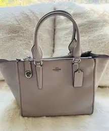 Coach NWT  Crosby Carryall Smooth Leather Crossbody Bag 59183E Grey Birch Handbag