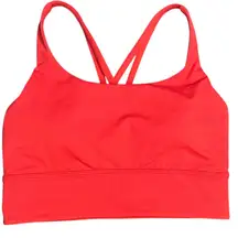 Lululemon Energy Bra *Long Line Rib Red Sports Yoga Gym Workout‎ Top