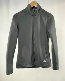 Adidas Golf Thumb Hole Full Zip Textured Jacket‎ in Black Size Small