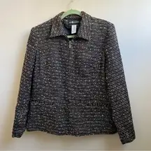 SAG HARBOR woman’s career TWEED Blazer Jacket LADIES Size 12