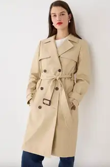 Tan Khaki Essential Trench Coat