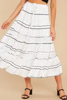 Francesca's Polka Dot Maxi Skirt