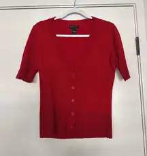 New York & company red cardigan