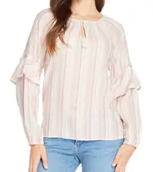 311  ruffle sleeves peasant blouse