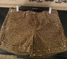 Cheetah Denim Shorts 
