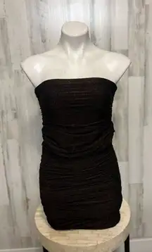 Missguided Brown and gold dress