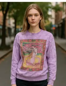 JANIS JOPLIN Purple Tie Dye Avalon Ballroom 1967 Graphic Sweatshirt ~ MEDIUM