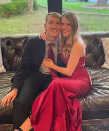 Windsor one shoulder long sleeve formal dress 