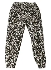 Jodifl Lounge Pants Medium Brown Tan Casual Cheetah Jogger Drawstring Pockets