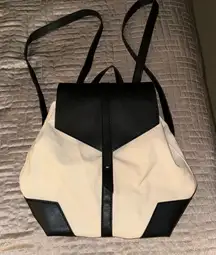 Black and white trendy backpack
