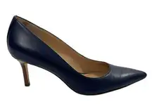 Lauren Ralph Lauren Lanette Refined Navy Blue Leather Dress Pumps Size 6