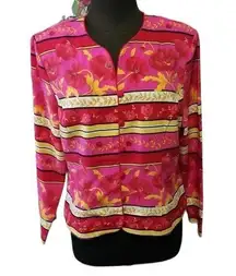 𝅺SAG HARBOR Pink Multicolored Jacket size 16P