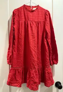 Lost + Wander‎ Red Ruffled Sundress Size Small