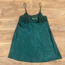Vintage Victoria’s Secret Gold Label Satin Slip Dress — Emerald Green - Medium