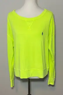 Polo Ralph Lauren Neon Yellow Scoop neck Top Women's L