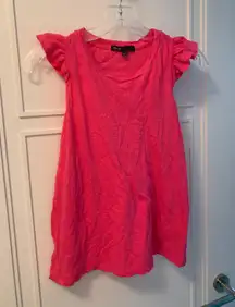 Hot Pink Crewneck Ruffles