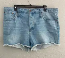 Madewell Relaxed Denim Shorts Size‎ 35 NWT Button Fly