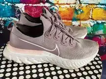 Nike  React Infinity Run Flyknit Shoes Size 8.5 Plum Fog Style CD4372-501