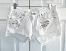 Rag & Bone Cut-Off Short in White Marin