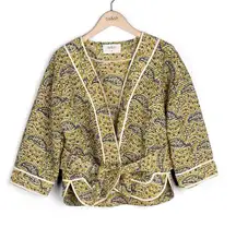 BA&SH Blousson Roko Lady Jacket Paisley Block Print Quilted size US 4