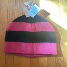 Y2K Betsey Johnson Stiped Lambswool Beanie, NWT