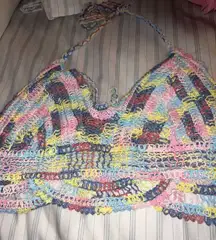 Multicolor Crochet Crop Top