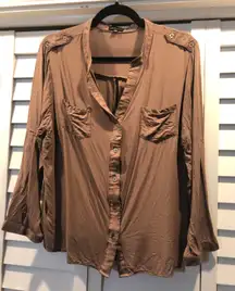 Brown Long Sleeve Top