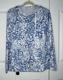 Gerry Weber Blue and White camo lightweight athletic hoodie  size Medium.