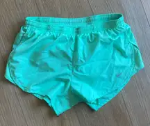 Nike neon green shorts