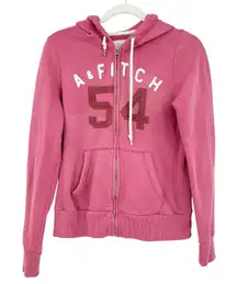 Abercrombie & Fitch Womens Y2K 2000s Preppy Full Zip Hoodie Sweatshirt Size‎ L