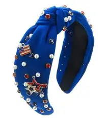 Jeweled Red White and Blue Headband Rhinestones