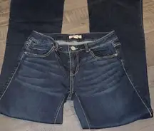 CAbi Jeans Flare Dark Blue Mid Rise Jeans Size 4