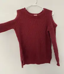 Cold Shoulder Knit Sweater