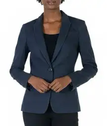 Banana Republic Single-Breasted Blazer Womens 4 Black Single Breasted Corpcore