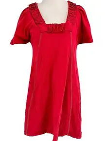 Ethos Paris Organic Cotton Red Dress Size Small